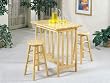 Metro Natural Mission Style 3pc Breakfast Set By Acme Furniture