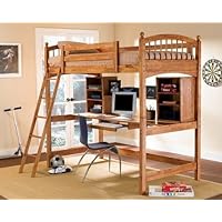 Coaster Bunk Bed and Workstation in Warm Brown Finish