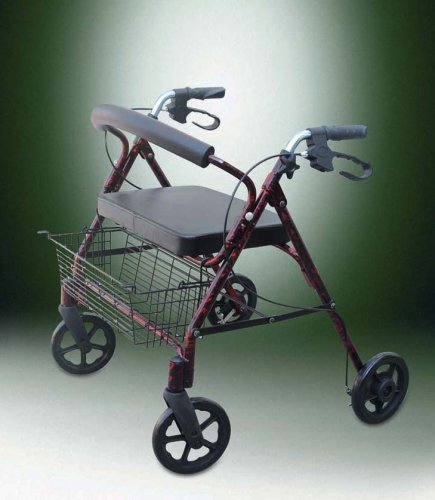 HealthPersonalCare: DELUXE EXTRA WIDE HEAVY DUTY ULTRALIGHT ROLLATOR WITH 8