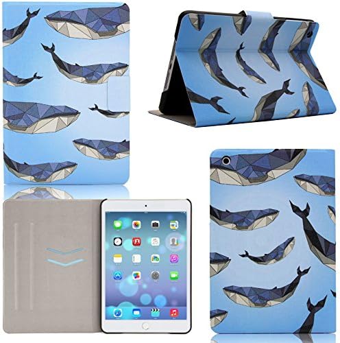 iPad Mini Case, iPad mini 2/3 case, Unibeauty - Apple iPad Mini 1/2/3 Smart Case Cover PU Leather [Auto Sleep/Wake] Flip Stand [Free Cleaning Cloth &amp; Stylus Pen], Big Sharks