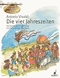 Produkt-Bild: Antonio Vivaldi: DIE VIER JAHRESZEITEN f&uuml;r Klavier mit Bleistift -- die bekannten Violinkonzerte leicht arrangiert f&uuml;r Klavier mit begleitenden Texten und farbigen Illustrationen von Hans-G&uuml;nter Heumann (Noten/sheet music)