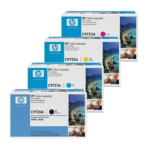 Genuine HP 4-PACK C9720A, C9721A, C9722A, C9723A For HP Color Laser 4600 4650 Series In Retail Boxes