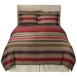 Fieldcrest Luxury Red Jacquard Duvet - Queen