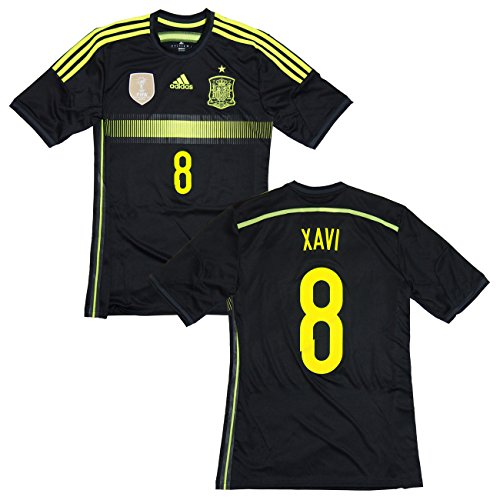 adidas（アディダス） 2014-15 スペイン代表 アウェイ半袖 #8 XAVI シャビ・エルナンデス (インポートM)