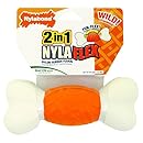 Nylabone Nyla Flex Large Weave Bone Dog Chew Toy (Bacon)