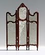 Dollhouse Miniature Artisan Walnut Dressing Room Screen
