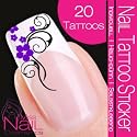Nail Tattoo Sticker Ornament / Blossom - purple