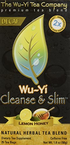 The Wu Yi Tea Company Tea Hny Lemon Clns and Slim, 25-Count
