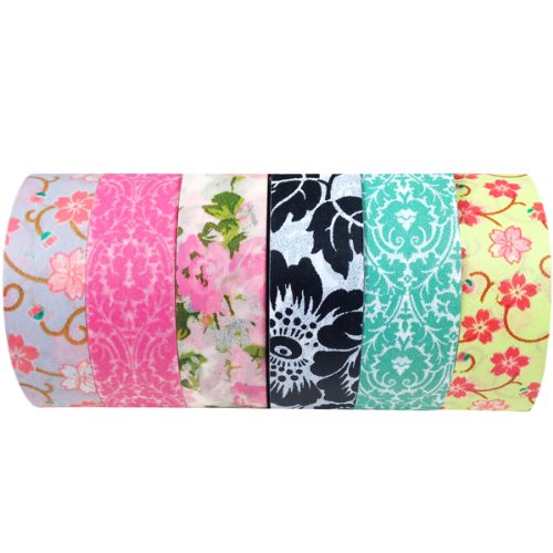 Wrapables set of 6 japanese washi masking tape collection premium…
