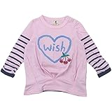 【H28年春物】 chocola(ショコラ) 天竺チュニック長袖Tシャツ 130cm/コンボーダー NO.CH-1621-13050