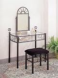 Black Wrought Iron Sunburst Design Vanity Set