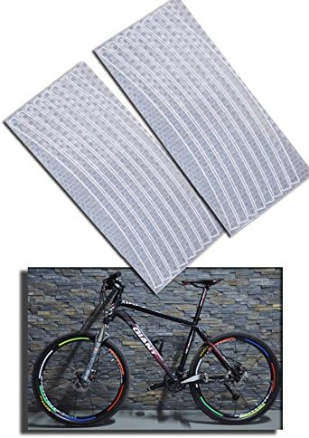 8mm Silver Reflective Wheel Stripes Bike Car Rim Sticker