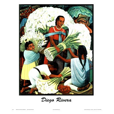 Diego Rivera (Vendedores de Flores) Art Poster Print - 13x19