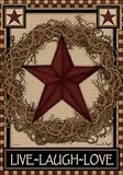 Country Primitive Barn Star Wreath Live Laugh Love Double Sided Garden Flag RS.1899.00 (40.00% Off) - Amazon