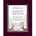 A Mother & Son Touching 8x10 Poem, Double-matted in Burgundy Over Dark Green And Enhanced With Watercolor Graphics. A Gift For A Mother, Son Or A New Mother.