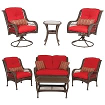 Big Sale Bella Vista Combo: 4 Piece Seating and 3 Piece Bistro Set by La-Z-Boy Outdoor