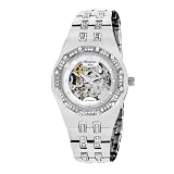 Armitron NOW Women’s 753723MPSV Automatic Swarovski Crystal Accented Silver-Tone Watch
