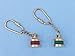 Hampton Nautical  Solid Brass Red Ship Lamp Key Chain, 4