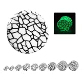 Acrylic Saddle Double Flare Glow White Snake Skin Plugs - 7/16 - Sold As A Pair