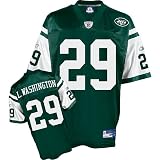 Leon Washington Jersey: Reebok Green Replica #29 New York Jets Jersey
