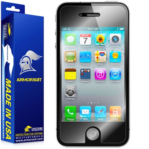 ArmorSuit MilitaryShield [Case Friendly] Screen Protector for Apple iPhone 4/4S - Anti-Bubble HD Clear Film