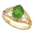 14K Yellow Gold Chatham Created Emerald Ring