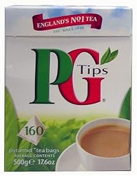 PG Tips Black Tea, Pyramid Tea Bags, 160-Count Boxes (Pack of 4)