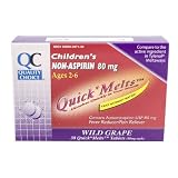 Search : Quality Choice Children's Non-aspirin 80mg. Fever Reducer/pain Reliever Wild Grape Quick Melts Tablet 30 Count ,  Boxes (Pack of 6)