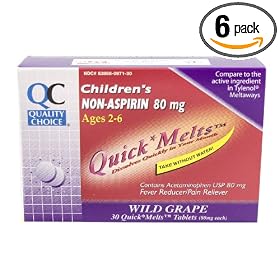 Quality Choice Children's Non-aspirin 80mg. Boxes (Pack of 6) Quality Choice Children's Non-aspirin 80mg. Boxes (Pack of 6)