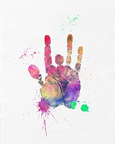 Jerry Garcia Hand Print Watercolor Art Print 5x7, 8x10, 11x14 Archival Ink Linen Weave Paper