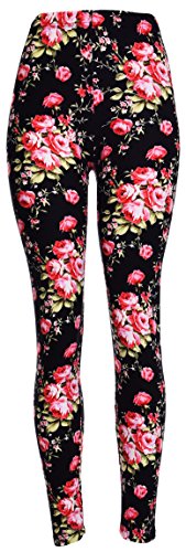 PLUS-SIZE-High-Quality-Printed-Leggings-Rose-Noir