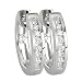 14K White Gold 1/4 ct. Channel Set Diamond Huggie Earrings