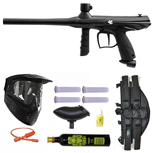 Tippmann Gryphon Paintball Marker Gun 3Skull 4+1 9oz Mega Set - Black