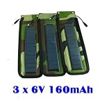 3 Piece Portable Solar Charger for Cell Phone/GPS/DC/MP3/MP4/digital camera,