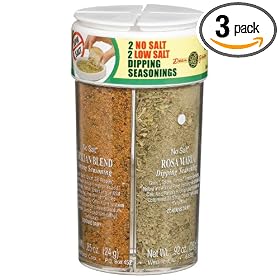 Dean Jacobs 4 Bread Dipping Seasonings, Low Salt and No Salt, 3.7-Ounce Large Jars (Pack... by Dean Jacobs