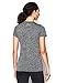 Under Armour Women's Tech V-Neck - Twist Logo, Black (001)/Graphite, Medium