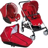 Bébé Confort - Combiné Trio STREETY : Poussette + Nacelle + siège-auto groupe 0+ - Oxygen Red