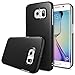 Ringke Slim Compatible with Galaxy S6 Edge Case Snug-Fit Slender Tailored Cutouts Lightweight & Thin Side to Side Edge Coverage Superior Coating PC Hard Skin for Galaxy S6 Edge - SF Black