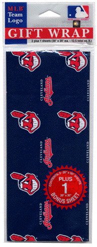 Cleveland Indians Wrapping Paper (Flat w/ Bonus Sheet)