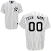 New York Yankees Cooperstown Fan Home Baseball Jersey by Majestic with YOUR NAME & NUMBER Laser Cut and Custom SEWN ON with AUTHENTIC TWILL
