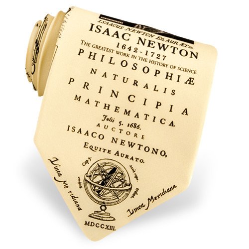 Sir Isaac Newton by Museum Artifacts cream silk ties