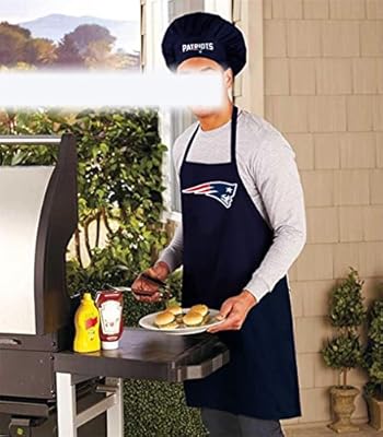 New England Patriots Cooking Apron & Chef Hat, Nfl Barbecue Tailgating Gear