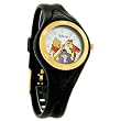 Disney WInnie The Pooh & Friends Gold Black Rubber Band Watch MC2280D