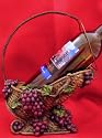 Wine Grapes Bottle Basket Wine Bottle Holder with Topper