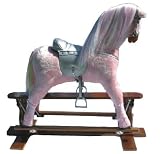 Rocking Horse pink Princess Large 107cm Pink Rocking Horse