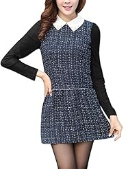 Polyester Plaid Print Long Sleeves Tunic 