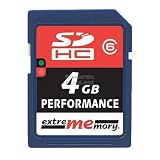 ExtreMemory 4GB SDHC Performance SecureDigital Class 6 - 133x TOPSPEED (par example pour TZ3, TZ4, TZ5)