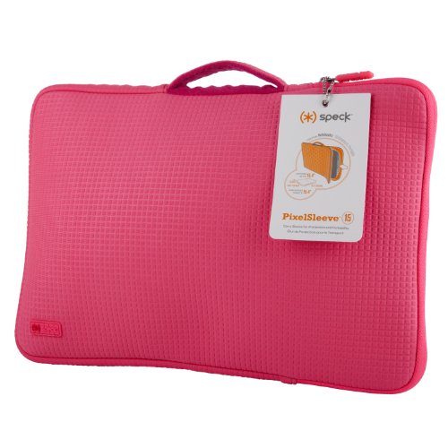 Speck Products 15 Inch PixelSleeve Case for Notebook Computers, Pink/Pink, NBK-PXSL15-A11A12