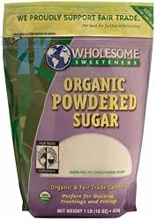 Wholesome Sweeteners Fair Trade Organic Powdered Sugar, 16-Ounce Pouches (Pack of 6)