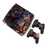Pacers Transformers PS3 Playstation 3 Slim Protector Skin Decal Sticker (3 pieces included: 1 piece for the Game Console and 2 pieces for controllers)